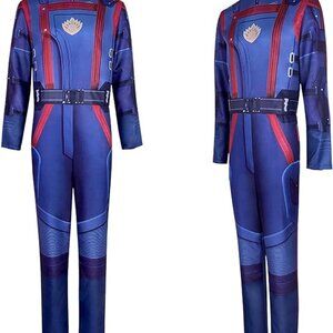 Diona Kids Childs Star Lord  Superhero Cosplay Jumpsuit Halloween Costume (100)